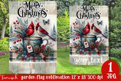 cute rustic Christmas Garden Flag sublimation Product Image 1