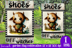 vintage Creepy sublimation Halloween Garden Flag PNG Product Image 1