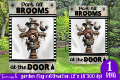 vintage Creepy sublimation Halloween Garden Flag PNG Product Image 1