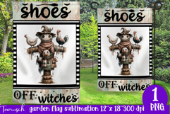 vintage Creepy sublimation Halloween Garden Flag PNG Product Image 1