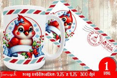cute christmas MUG wrap Sublimation PNG Product Image 1