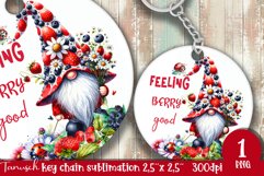 berry gnome keychain Sublimation design PNG strawberry Product Image 1