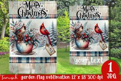 cute rustic Christmas Garden Flag sublimation Product Image 1