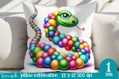 Happy Birthday pillow BALOON SUBLIMATION PNG Product Image 1