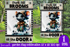 vintage Creepy sublimation Halloween Garden Flag PNG Product Image 1
