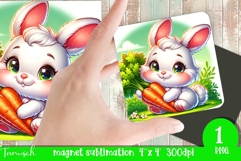 cute EASTER magnet Sublimation PNG Product Image 1