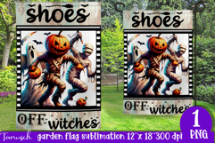 vintage Creepy sublimation Halloween Garden Flag PNG Product Image 1