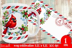 cute christmas MUG wrap Sublimation PNG Product Image 1