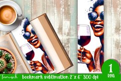 funny Wine bookmark Sublimation / best friends wine together Product Image 1
