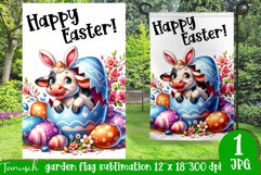 happy EASTER Sublimation / hatching Egg / Garden Flag Product Image 1