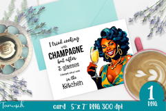 retro housewife funny woman card sublimation design PNG Product Image 1