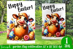 happy EASTER Sublimation / hatching Egg / Garden Flag Product Image 1