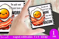 funny bacon and egg square coaster Sublimation PNG Product Image 1