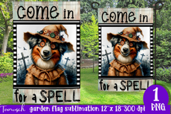 vintage Creepy sublimation Halloween Garden Flag PNG Product Image 1