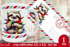 funny christmas SLOTH MUG Wrap Sublimation Product Image 1