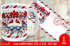 cute christmas MUG wrap Sublimation PNG Product Image 1