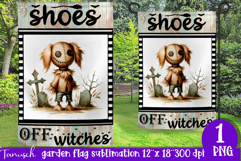 vintage Creepy sublimation Halloween Garden Flag PNG Product Image 1