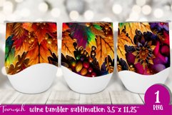 FALL Pumpkin &amp; Sunflowers Wine Tumbler sublimation bundle Product Image 22