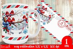 cute christmas MUG wrap Sublimation PNG Product Image 1