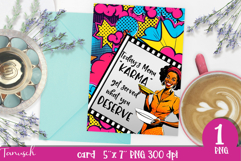 retro housewife funny woman card sublimation design PNG Product Image 1