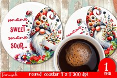 cute gnome Round Coaster Sublimation PNG Product Image 1