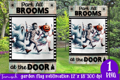 vintage Creepy sublimation Halloween Garden Flag PNG Product Image 1