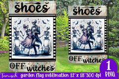 vintage Creepy sublimation Halloween Garden Flag PNG Product Image 1