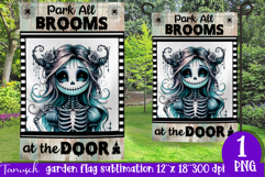 vintage Creepy sublimation Halloween Garden Flag PNG Product Image 1