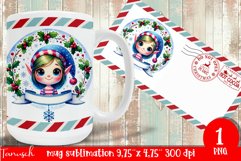 cute christmas MUG wrap Sublimation PNG Product Image 1