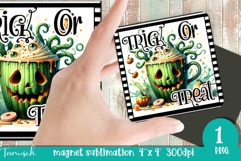 Halloween Monster Milk Shake sublimation magnet Product Image 1