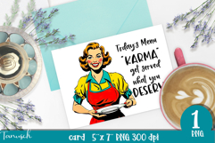 retro housewife funny woman card sublimation design PNG Product Image 1