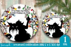 funny christmas ornament It&#039;s fine, I&#039;m fine design Product Image 1