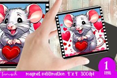 funny anime RAT magnet dog SUBLIMATION PNG Product Image 1
