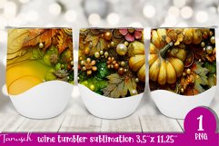 FALL Pumpkin &amp; Sunflowers Wine Tumbler sublimation bundle Product Image 23