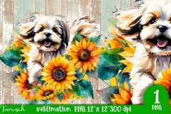 watercolor LHASA APSO sublimation PNG / dog design Product Image 1