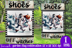 vintage Creepy sublimation Halloween Garden Flag PNG Product Image 1