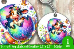 happy EASTER Sublimation / hatching Egg / key chain Product Image 1
