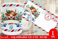 cute christmas MUG wrap Sublimation PNG Product Image 1