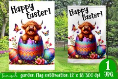 happy EASTER Sublimation / hatching Egg / Garden Flag Product Image 1