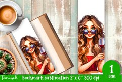 funny Wine bookmark Sublimation / best friends wine together Product Image 1