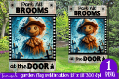 vintage Creepy sublimation Halloween Garden Flag PNG Product Image 1