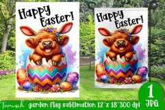 happy EASTER Sublimation / hatching Egg / Garden Flag Product Image 1