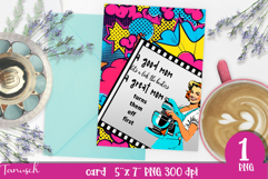retro housewife funny woman card sublimation design PNG Product Image 1