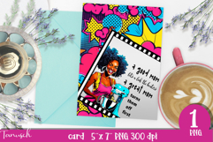 retro housewife funny woman card sublimation design PNG Product Image 1