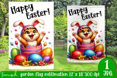 happy EASTER Sublimation / hatching Egg / Garden Flag Product Image 1