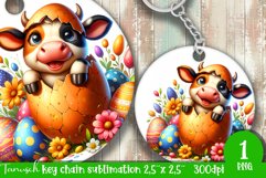 happy EASTER Sublimation / hatching Egg / key chain Product Image 1