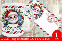 cute christmas MUG wrap Sublimation PNG Product Image 1
