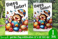 happy EASTER Sublimation / hatching Egg / Garden Flag Product Image 1