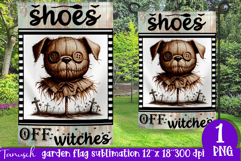 vintage Creepy sublimation Halloween Garden Flag PNG Product Image 1