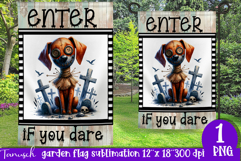 vintage Creepy sublimation Halloween Garden Flag PNG Product Image 1